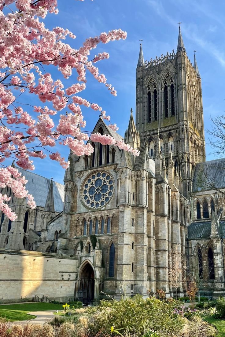 This contains: Lincoln Cathedral in Spring