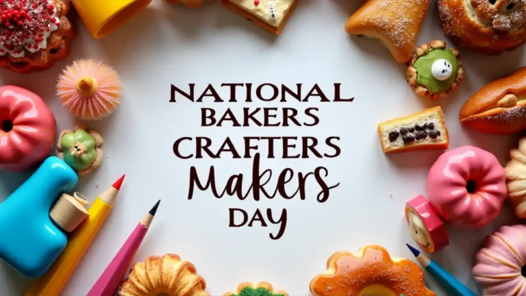 Celebrating National Bakers Crafters Makers Day with creative handmade crafts and baked goods