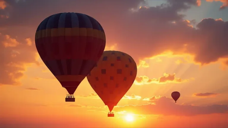 Hot air balloons soaring in the sky, celebrating National Balloon Ascension Day