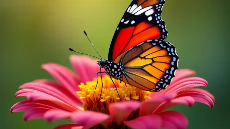 Colorful butterfly perched on a flower for National Butterfly Day