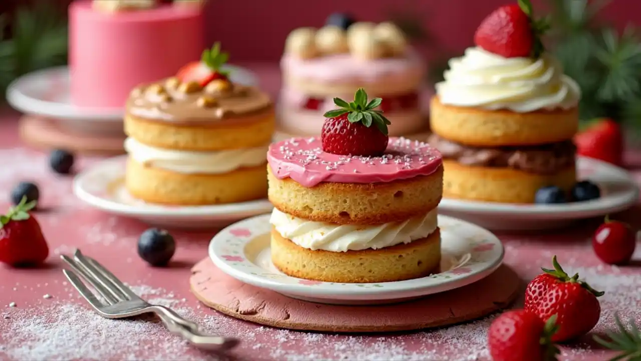 Celebrating National Charlotte Day with a vibrant dessert spread featuring various types of charlotte cakes