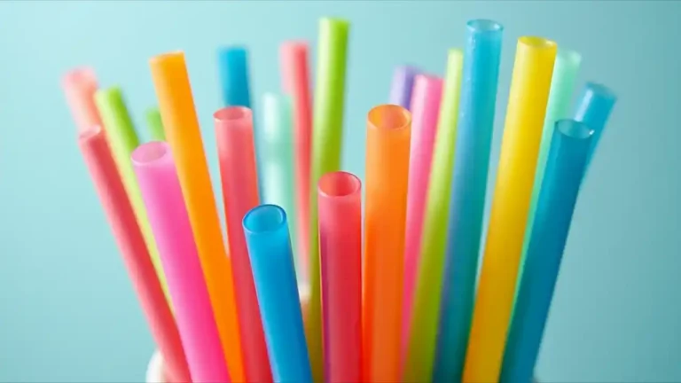 Colorful drinking straws in various shapes and sizes, celebrating National Drinking Straw Day