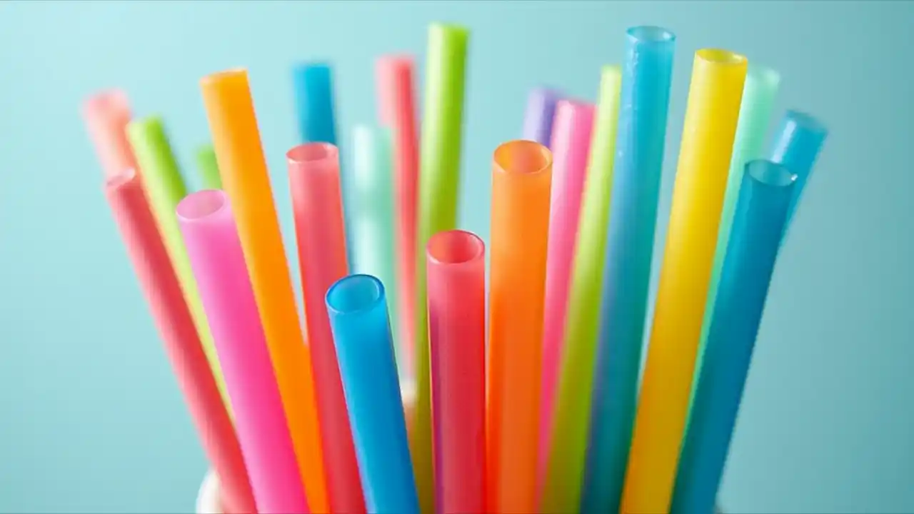 Colorful drinking straws in various shapes and sizes, celebrating National Drinking Straw Day