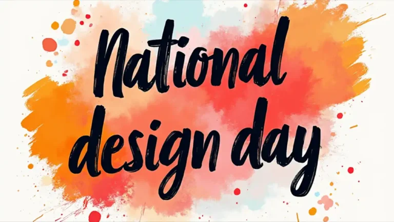 Creative tools and vibrant designs celebrating National Graphic Design Day