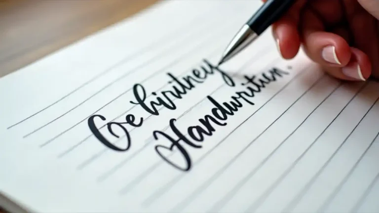 Pen and paper with handwritten text celebrating National Handwriting Day
