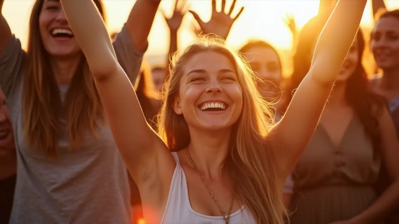 Smiling faces celebrating National Happiness Happens Day with joy and positivity