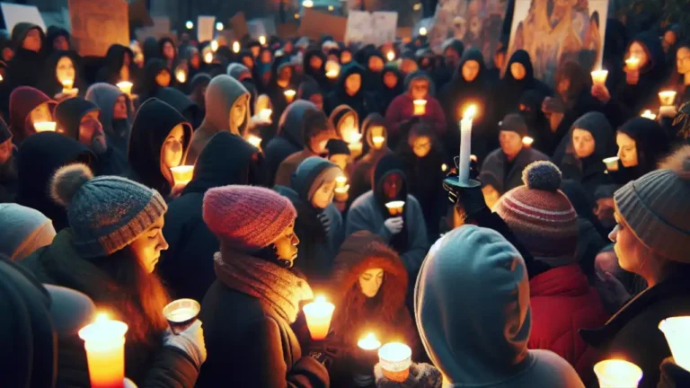 Vigil for National Homeless Persons’ Remembrance Day, honoring lives lost and raising awareness about homelessness