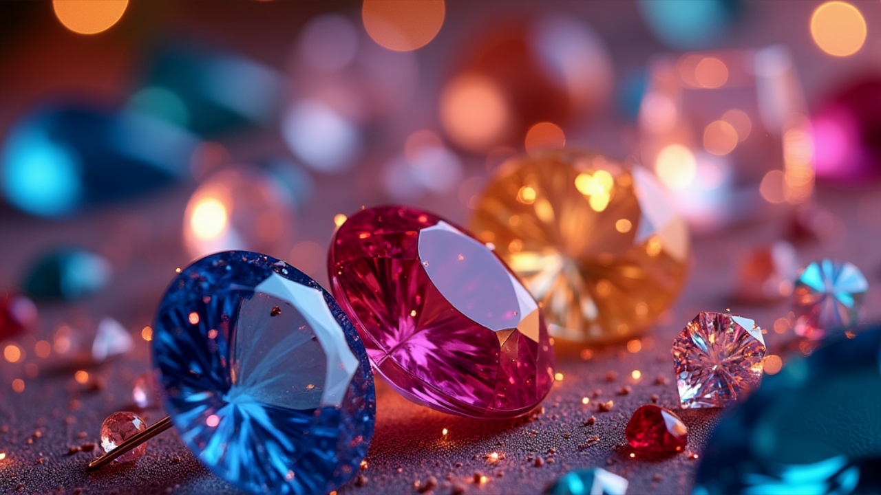 Sparkling gemstones celebrating National Jewel Day