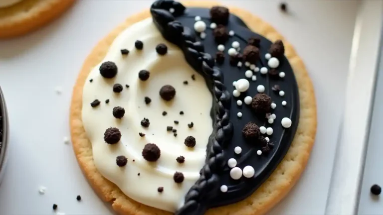 Half-moon cookie with text celebrating National Michelle Shafer Half-Moon Cookie Day