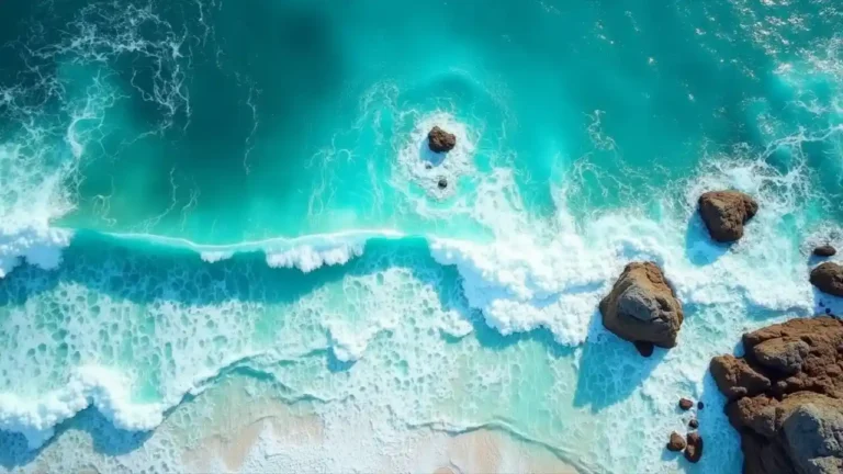 Celebrating National Ocean Day with ocean waves and marine life