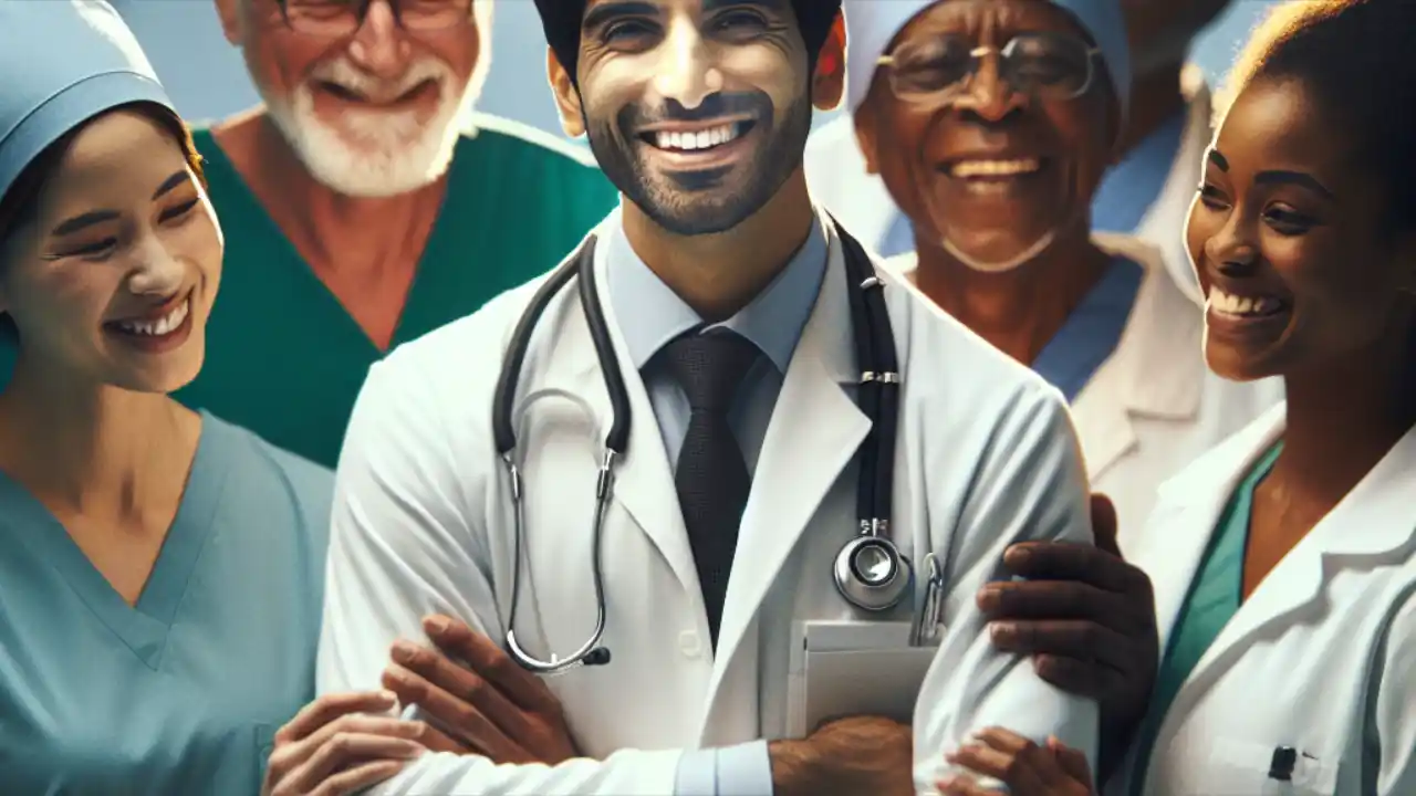 A diverse group of healthcare professionals celebrating National Patient Recognition Day with patients, highlighting compassion and care in healthcare