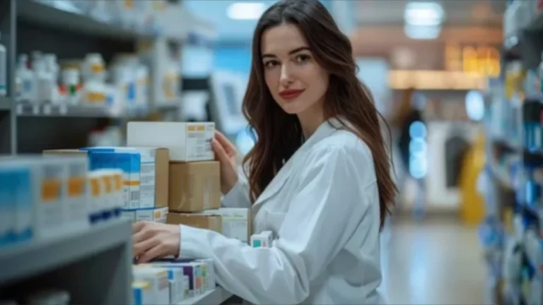 Confident black woman pharmacist in clinic, celebrating National Pharmacist Day