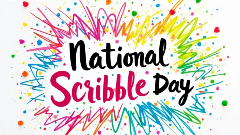 Colorful scribbles celebrating National Scribble Day