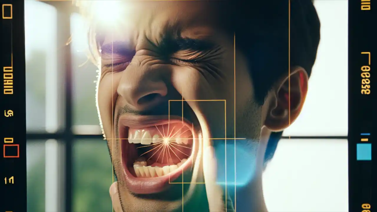 A close-up of a person holding their jaw in pain, symbolizing National Toothache Day and the importance of dental health