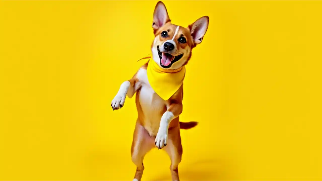 Happy National Dogs in Yellow Day - Celebrating pups in yellow accessories!