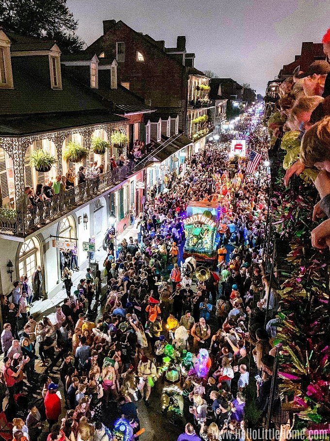 This may contain: an aerial view of a crowded street at night