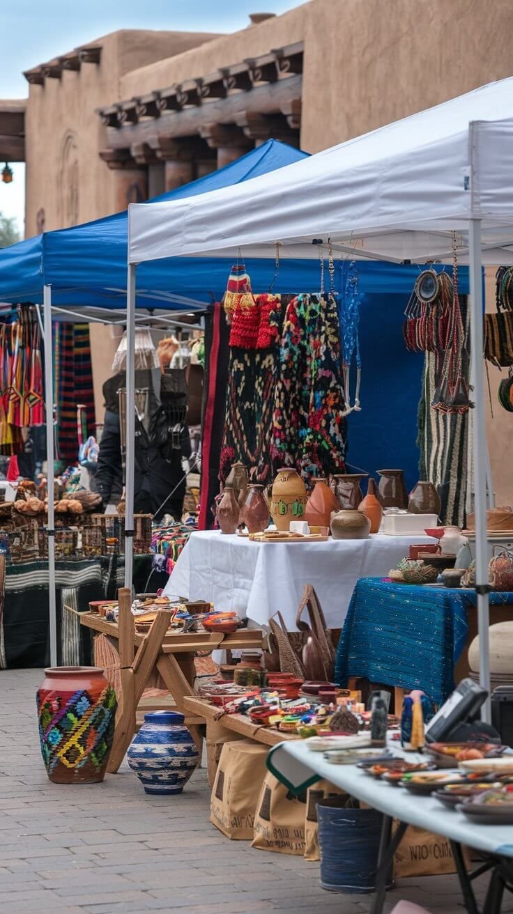 This may contain: an outdoor market with many items for sale