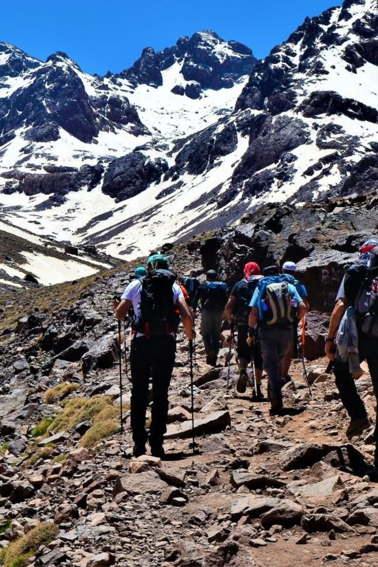 This contains: climb the Toubkal mountain summit.