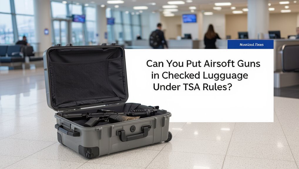 airsoft guns checked luggage