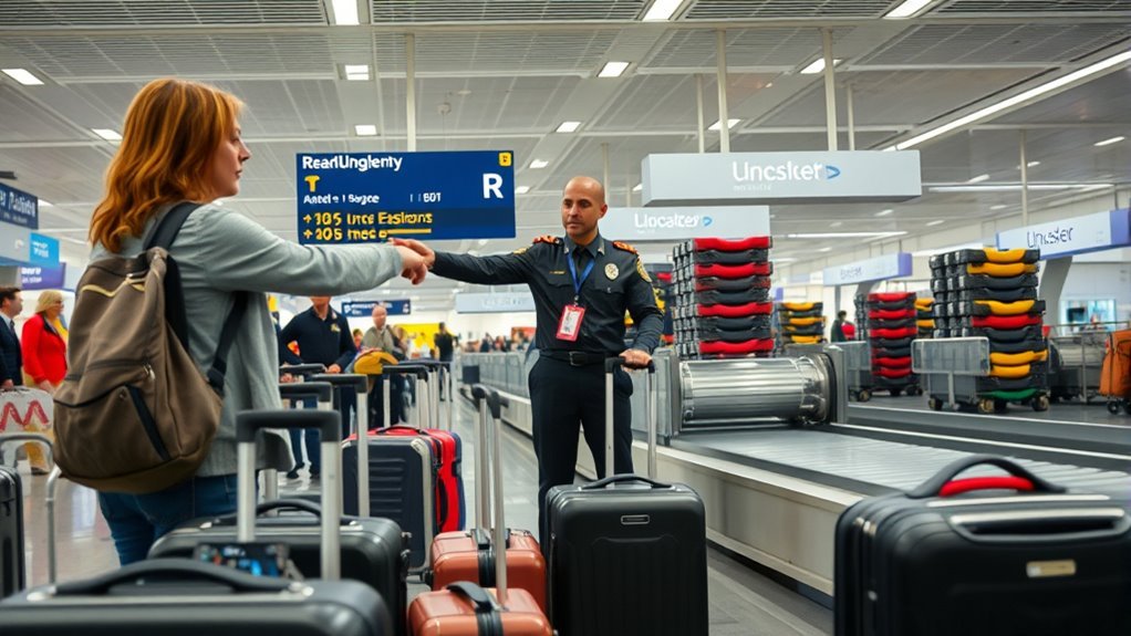 ask staff for baggage location