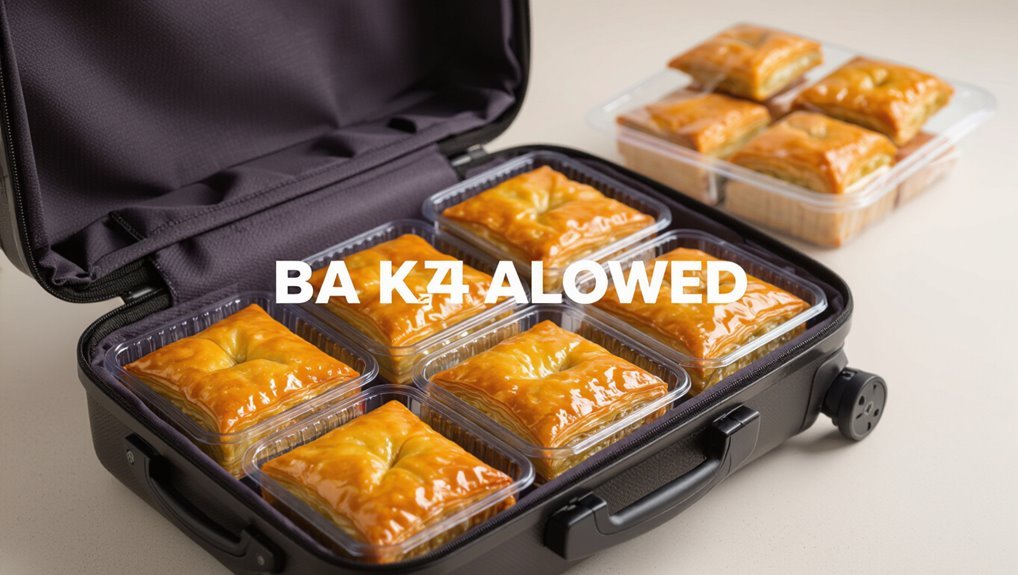 baklava allowed pack carefully
