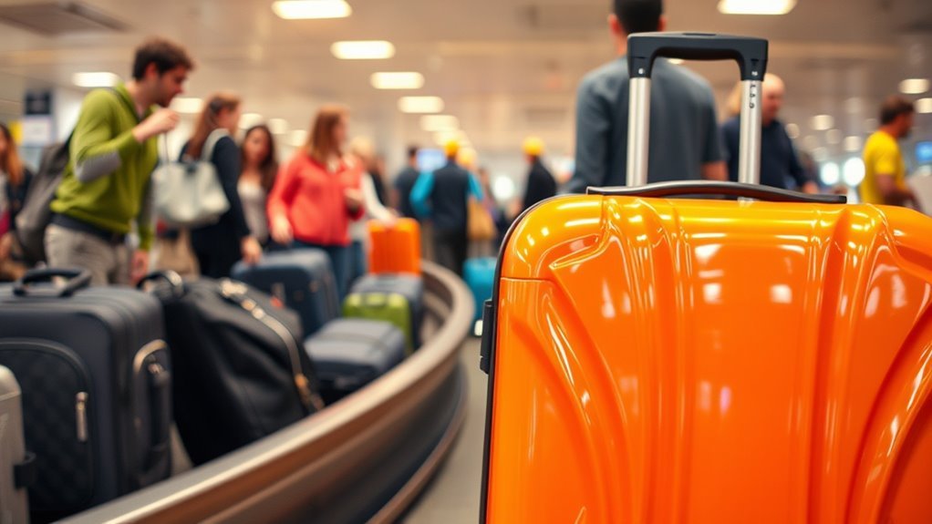 bright contrasting luggage colors