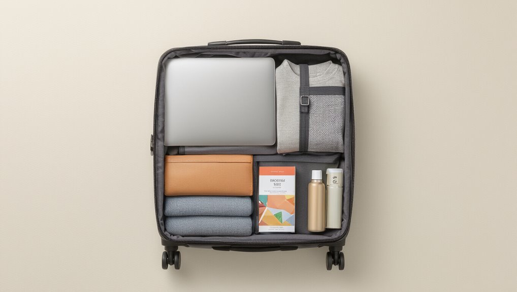 cabin only travel essentials packed