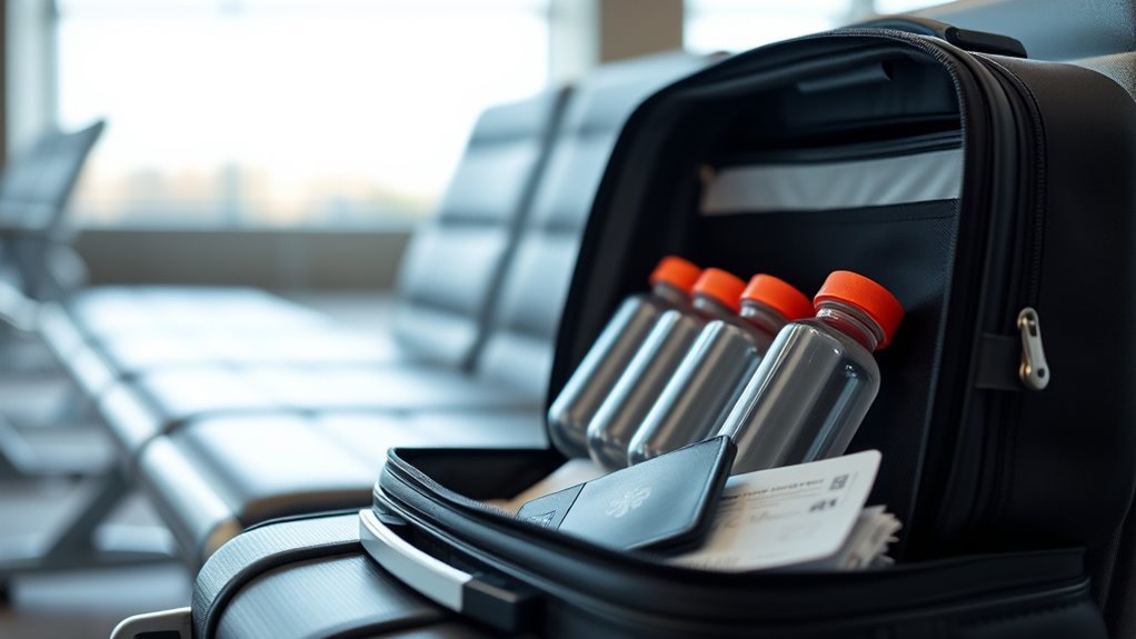 carry liquids in small containers