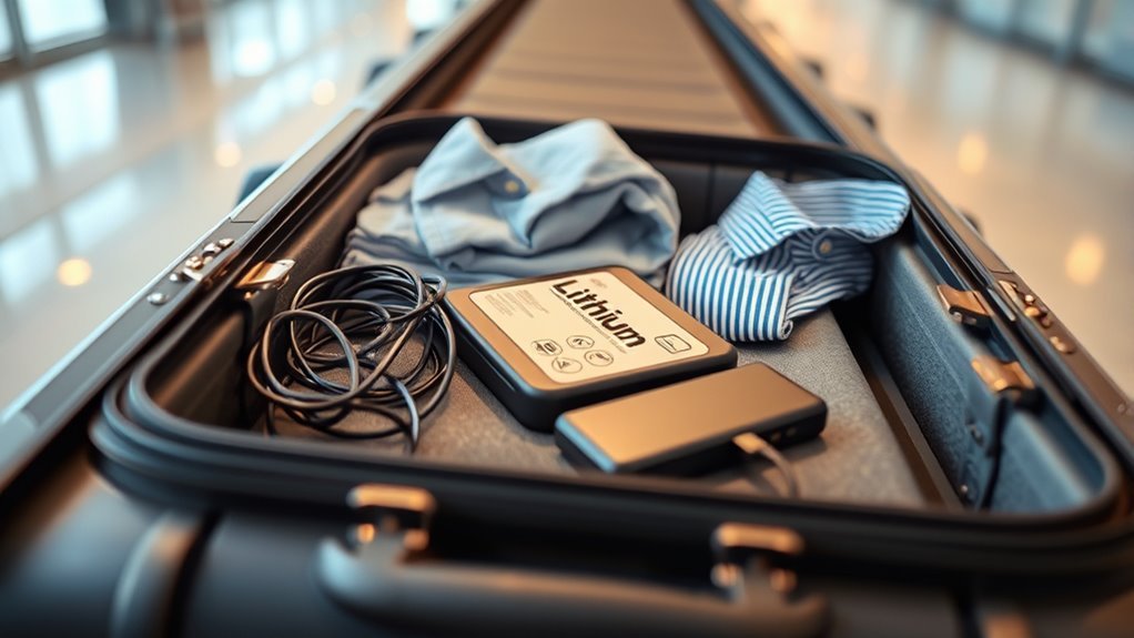 carry lithium batteries properly