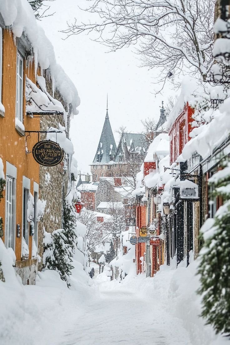 "Embrace the magic of a Winter Wonderland in Quebec City! ❄️🏰☃️ From enchanting ice sculptures to cozy winter festivals, explore the charm of Quebec’s snowy streets and historic sites. Discover breathtaking views, festive celebrations, and all the cozy comforts of winter. ✨🌨️ #QuebecWinterWonderland #WinterInCanada #SnowyEscape"