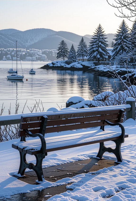charming winter waterfront escape