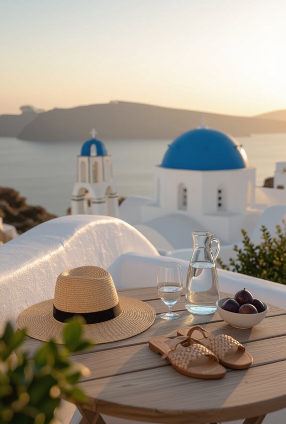 cliffside villages stunning sunsets