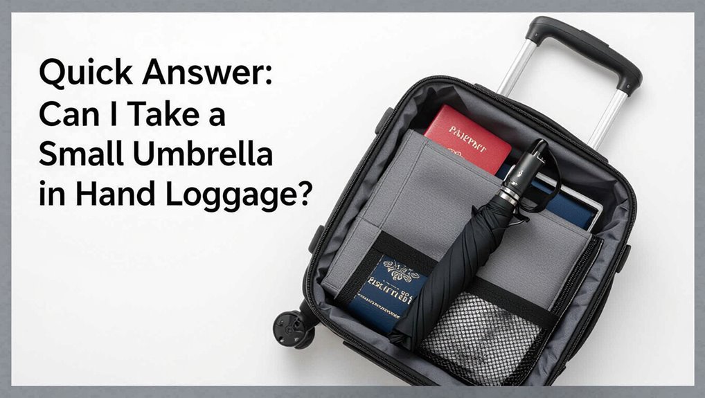 compact umbrella allowed onboard