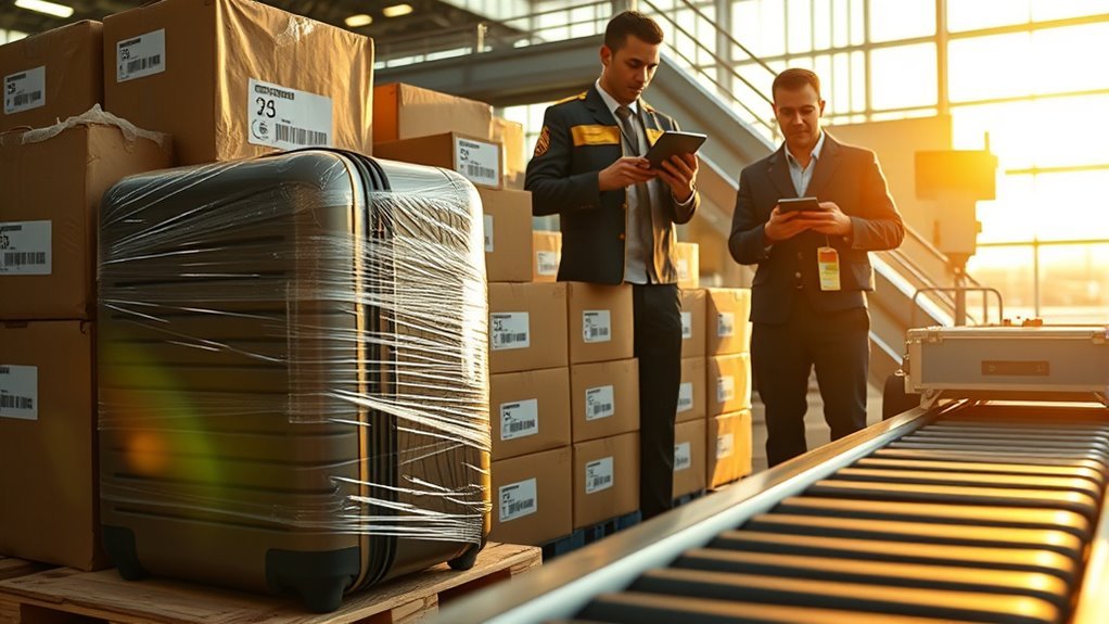 compare shipping versus checking luggage