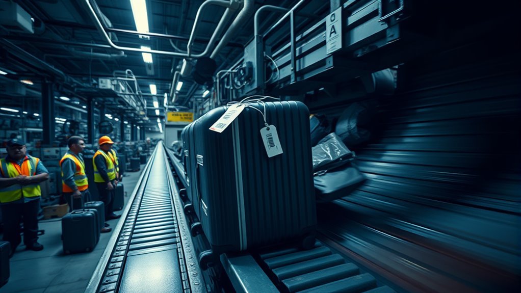 conveyor errors cause luggage mishaps