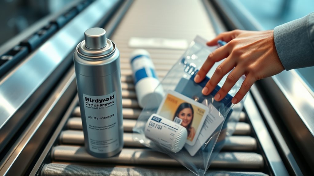 dry shampoo security screening