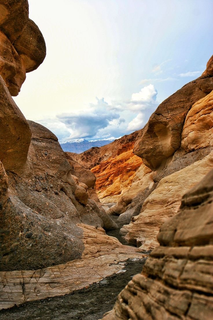 This may contain: there is a rock formation in the desert