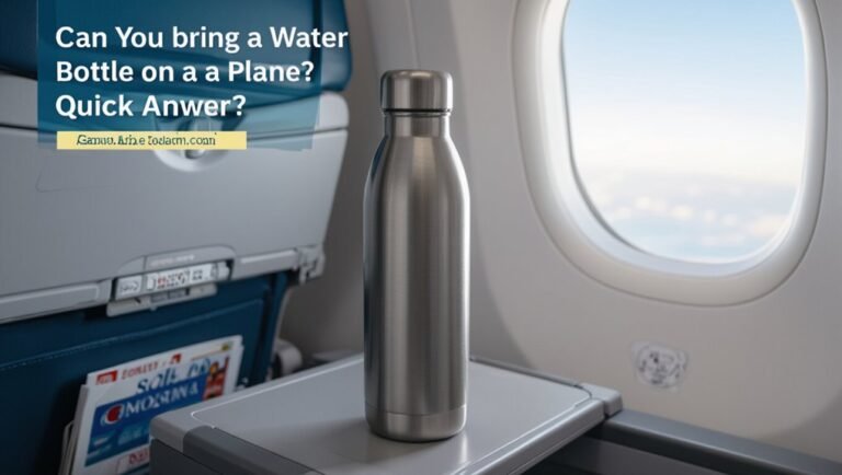 empty bottle allowed onboard