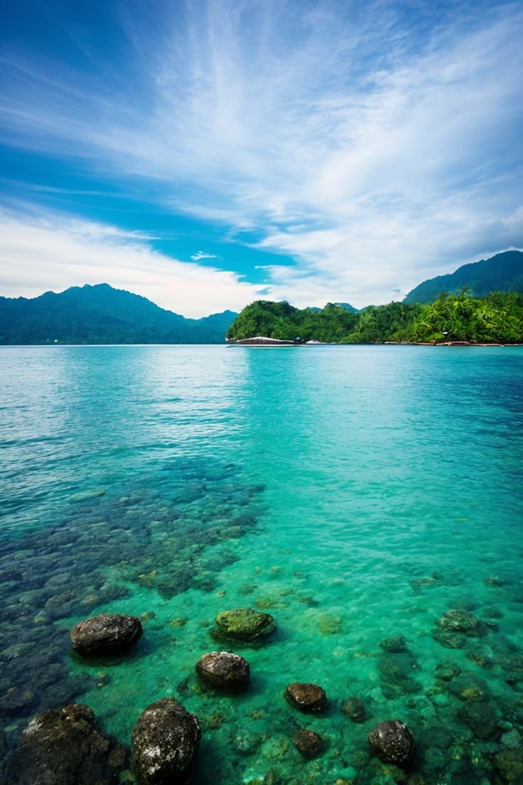 This contains: Redang Island: Your ultimate guide to paradise! Explore crystal waters, pristine beaches, and vibrant marine life. Discover the top 10 must-do experiences for an unforgettable island escape. Dive, snorkel, hike, and unwind in this breathtaking destination. Plan your Redang adventure now!