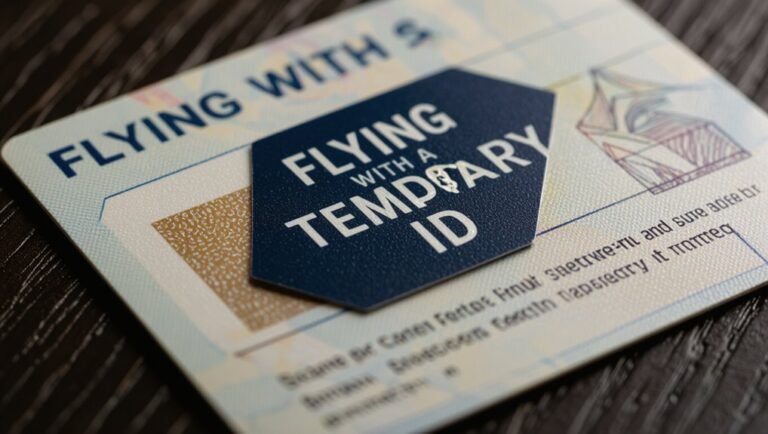 flying with temporary id