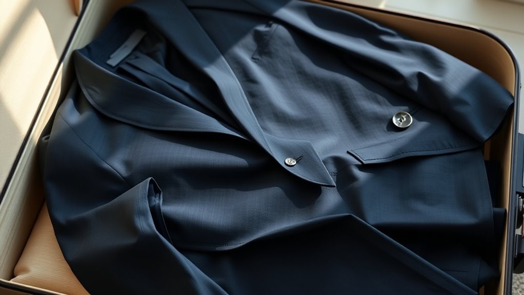 fold jacket with trousers