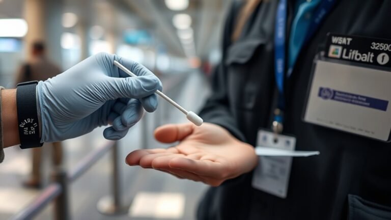 hand swabs detect explosives