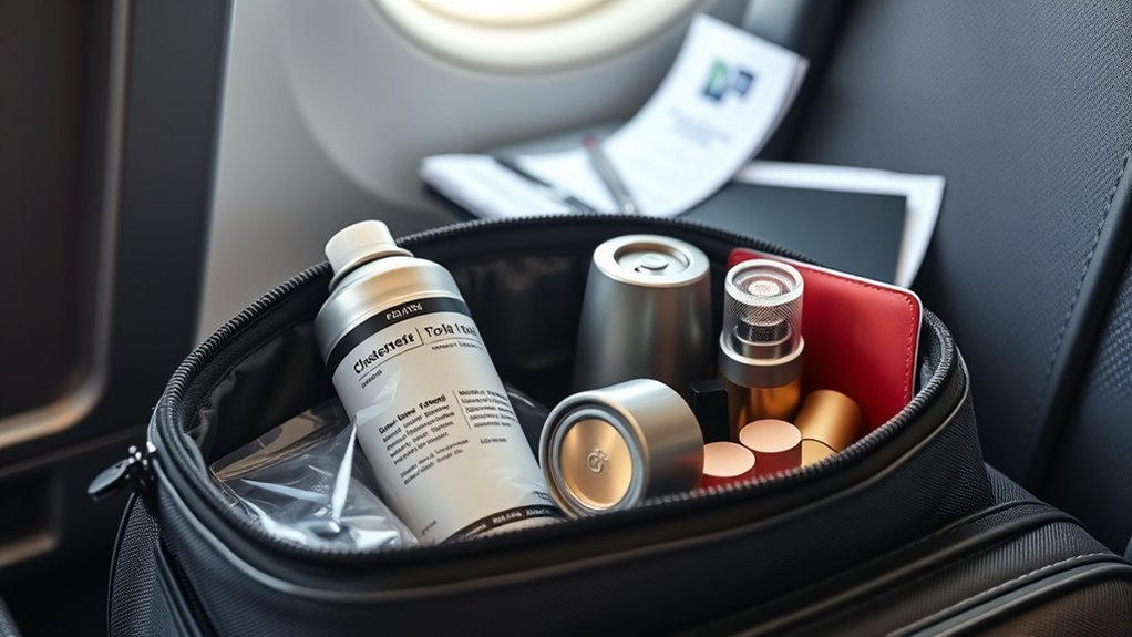 identify pressurized spray cans