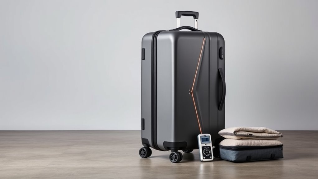 lightweight spacious travel luggage