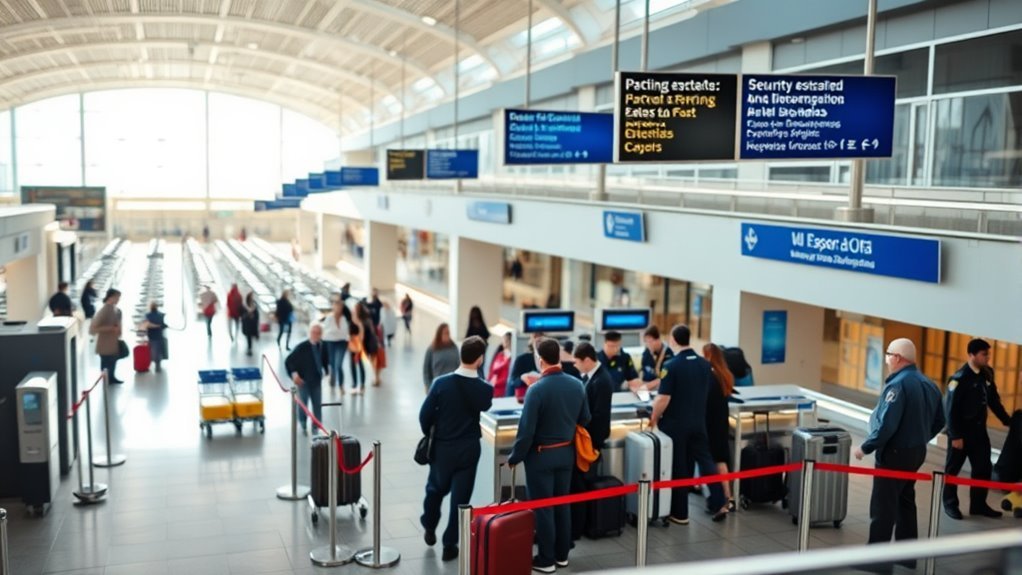 locate tsa desks near entrances