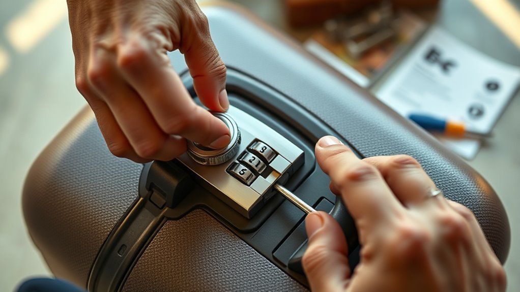 luggage lock reset instructions