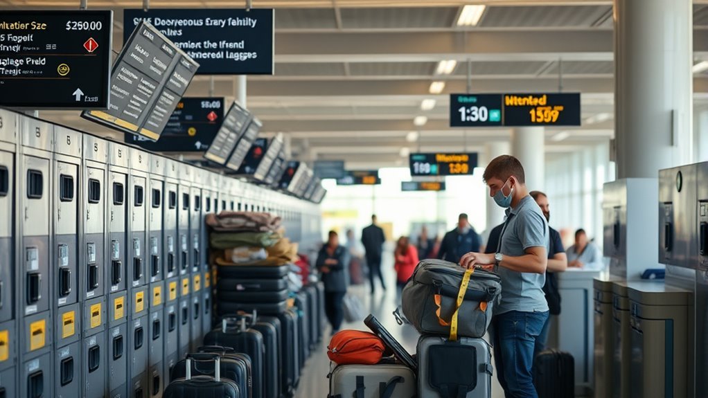 luggage storage costs and restrictions