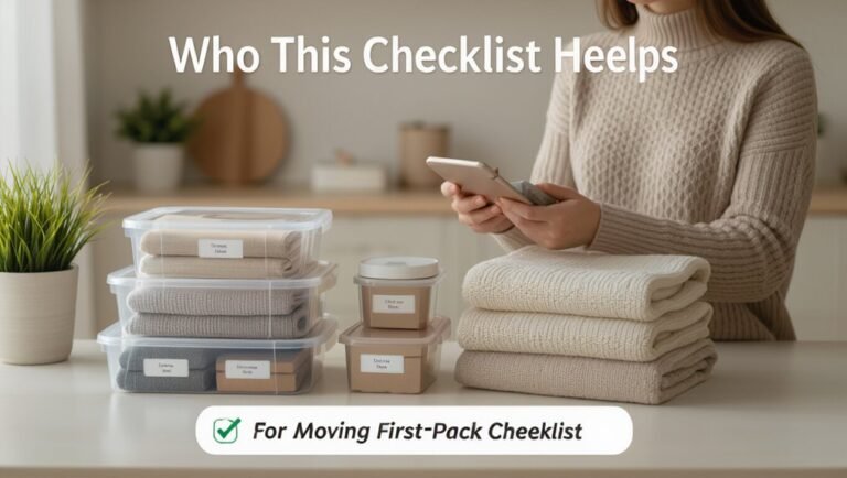 organized moving packing checklist