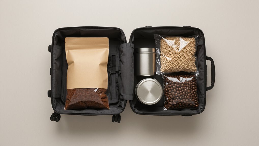 pack coffee securely checked