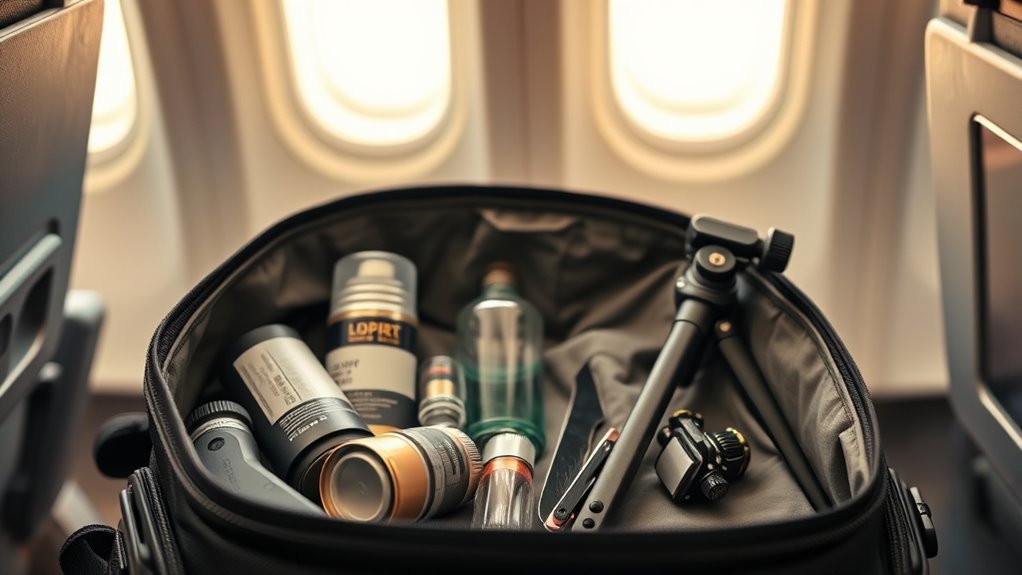 pack liquids and electronics carefully